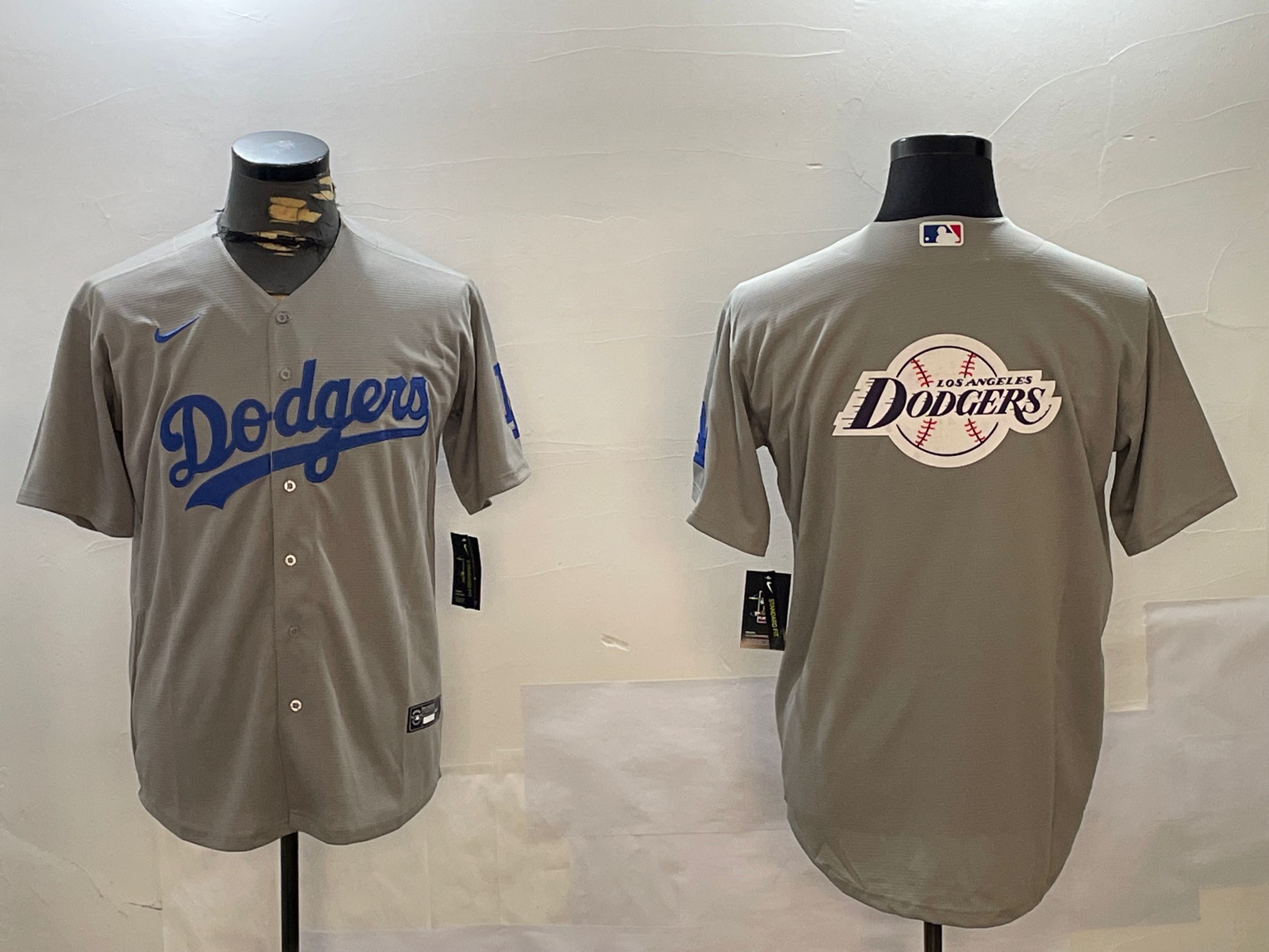 Men Los Angeles Dodgers Blank Grey Game 2024 Nike MLB Jersey style 121610